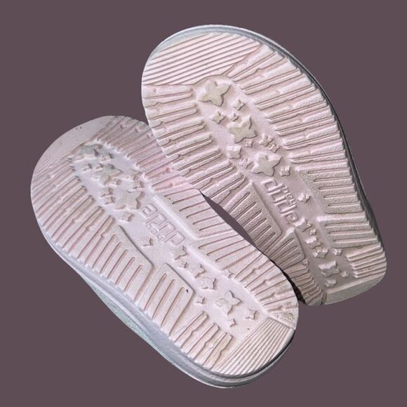 Infants' HEY DUDE Wendy Toddler Pink Shimmer Slip Ons Size 6 - Picture 4 of 5